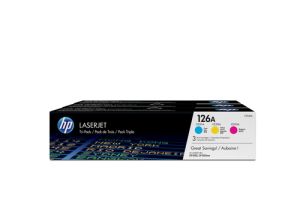HP Pack de ahorro de 3 cartuchos de tóner original LaserJet 126A cian/magenta/amarillo