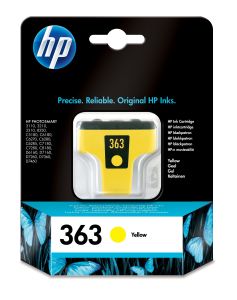 HP 363 cartucho de tinta 1 pieza(s) Original Rendimiento estándar Amarillo
