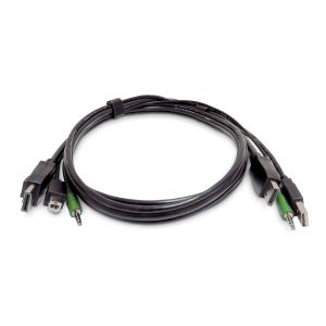 StarTech.com Cable KVM DisplayPort de 3m - USB 2.0 - Audio de 3,5mm - Cable Universalmente Compatible con Switches KVM - TAA