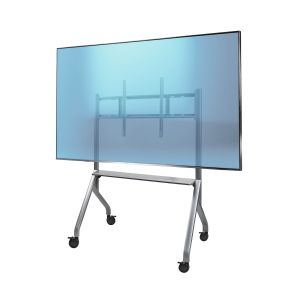 StarTech.com Soporte Carrito Tipo Caballete para TV de 100" - Capacidad de 100kg - Ajustable en Altura - Soporte Móvil con Ruedas