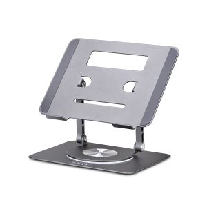 StarTech.com Soporte Elevador de Ordenador Portátil - Base Giratoria de 360 -Base Giratoria de Ordenador para Escritorio - Altura e Inclinación Ajustable - Máx. 5kg - Diseño Portátil