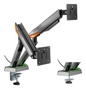 AISENS DT38TSRRGB-349 soporte para monitor 96,5 cm (38") Escritorio Negro, Blanco