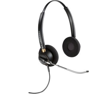 POLY Auriculares binaurales EncorePro 520V con tubo de voz y desconexión rápida