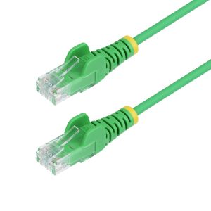 StarTech.com Cable de Red Ethernet CAT6 Delgado sin Enganches Verde de 7m - Cable RJ45 Snagless Slim 28AWG - Alambre de Cobre Puro - PoE 100W - con Alivios de Tensión - LSZH - Probado con Fluke