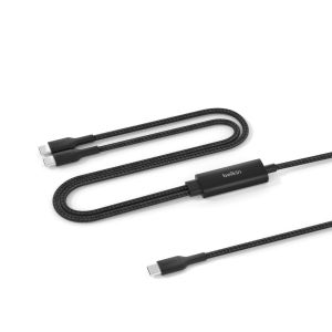 Belkin CAC004HQ1.5MBK cable USB USB 2.0 1,5 m USB C 2 x USB C Negro