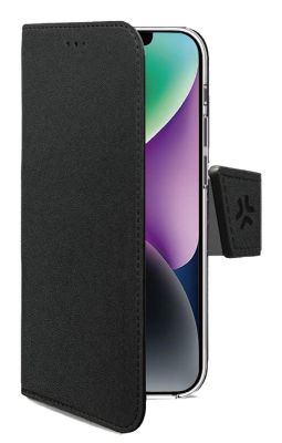 Celly WALLY funda para teléfono móvil 15,5 cm (6.1") Funda cartera Negro