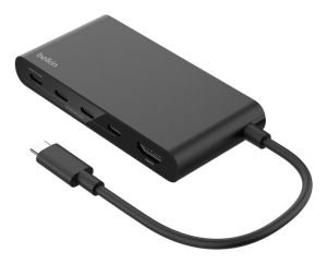 Belkin AVC021HQBK hub de interfaz USB Tipo C 10000 Mbit/s Negro