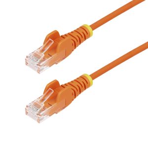 StarTech.com Cable de Red Ethernet CAT6 Delgado sin Enganches Naranja de 5m - Cable RJ45 Snagless Slim 28AWG - Alambre de Cobre Puro - PoE 100W - con Alivios de Tensión - LSZH - Probado con Fluke