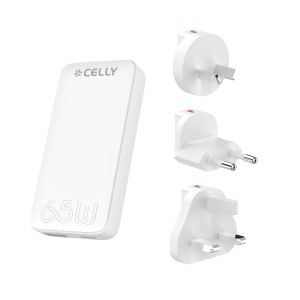 Celly TCTRAVELUNI65W cargador de batería USB