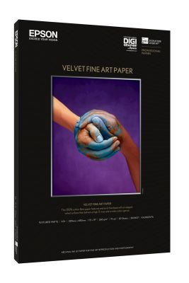 Epson Velvet Fine Art Paper, A3+, 260 g/m², 20 hojas