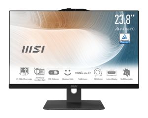 MSI Modern AM242P 12M Intel® Core™ i5 i5-1235U 60,5 cm (23.8") 1920 x 1080 Pixeles PC todo en uno 16 GB DDR4-SDRAM 512 GB SSD Wi-Fi 6E (802.11ax) Negro