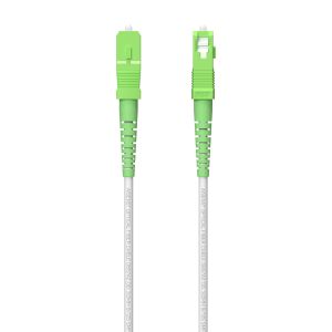 AISENS Cable Fibra Óptica Latiguillo G657A2 3.0 9/125 SMF Simplex CPR DCA LSZH, SC/APC-SC/APC, Blanco, 120 m