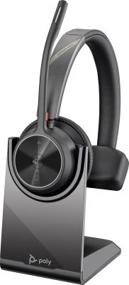 POLY Auriculares Voyager 4310-M USB-C con certificación para Microsoft Teams + llave BT700 + soporte de carga