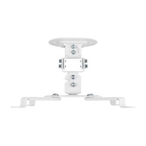 AISENS Soporte Universal Giratorio, Inclinable de Techo para Proyector 13.5Kg, Blanco