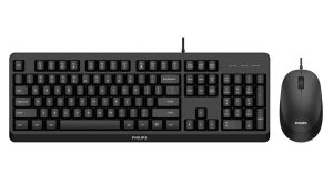 Philips 2000 series SPT6207BL/16 teclado Ratón incluido USB QWERTY Inglés Negro
