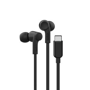 Belkin SoundForm Auriculares Alámbrico Dentro de oído Música/uso diario USB Tipo C Negro