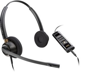 POLY Auriculares estéreo EncorePro 525 USB-A con certificación para Microsoft Teams