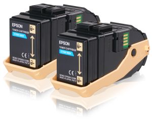 Epson Doble cartucho de tóner cian 7.5kx2