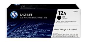HP 12A 2-pack Black Original LaserJet Toner Cartridges cartucho de tóner 2 pieza(s) Negro