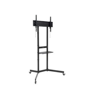TooQ “KEFRÉN” Soporte de suelo con Ruedas para pantallas de 37”-70”, Negro
