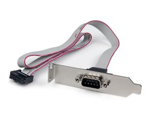 StarTech.com Adaptador de 0.4m Header Cabezal Bracket Serie Serial DB9 RS232 a IDC 10 Pines Placa Base Perfil Bajo
