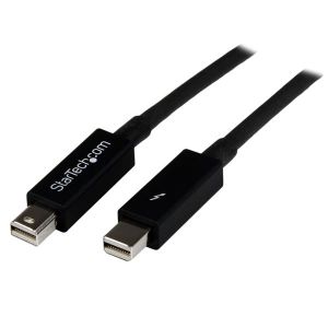 StarTech.com Cable de 2m Thunderbolt Macho a Thunder Bolt Macho - Negro