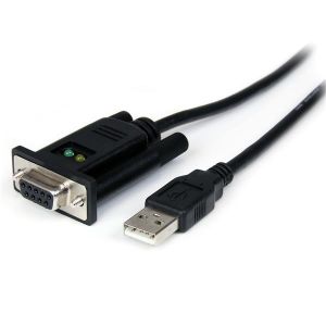 StarTech.com Cable Adaptador de 1 Puerto USB a Módem Nulo Null DB9 RS232 Serie DCE con FTDI