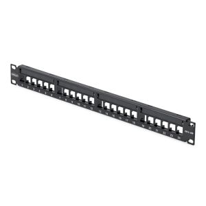 StarTech.com Panel de Parcheo 1U Keystone en Blanco de 24 Puertos con Barra de Gestión de Cables - Panel de Conexiones Cat6 RJ45 UTP de Montaje en Rack con Tomas para Conexión de Red Ethernet
