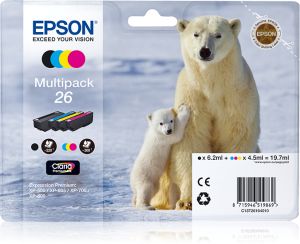 Epson Polar bear Multipack 26 4 colores (etiqueta RF)