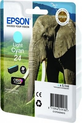 Epson Elephant Cartucho 24 cian claro (etiqueta RF)