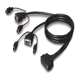 Belkin OmniView ENTERPRISE Series Dual-Port PS/2 KVM Cable cable para video, teclado y ratón (kvm) Negro 4,5 m