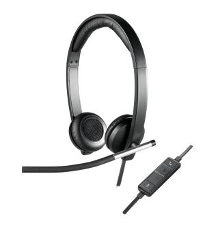 Logitech H650e Auriculares Alámbrico Diadema Oficina/Centro de llamadas Negro, Plata