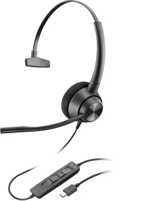 POLY Auriculares monoaurales EncorePro 310 USB-C TAA
