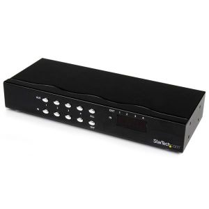 StarTech.com Conmutador Matrix VGA de 4 Puertos 4x4 con Audio - Switch Selector