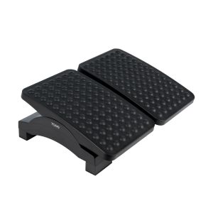 TooQ Reposapiés Ajustable en Altura e Inclinación, Negro