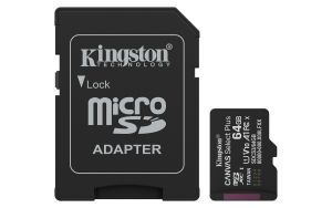 Kingston Technology 64GB microSDXC Canvas Select Plus Gen3 100MB/s A1 (Incluye adaptador de SD)