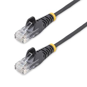StarTech.com Cable de Red Ethernet CAT6 Delgado sin Enganches Negro de 5m - Cable RJ45 Snagless Slim 28AWG - Alambre de Cobre Puro - PoE 100W - con Alivios de Tensión - LSZH - Probado con Fluke