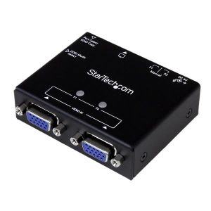 StarTech.com Conmutador Automático de Vídeo VGA de 2 puertos - Switch Selector de Dos Salidas con Copia EDID