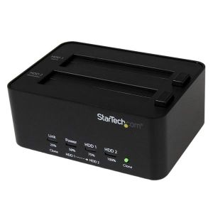 StarTech.com Estación de Conexión Duplicador Borrador Autónomo USB 3.0 de Discos Duros SSD SATA 2,5" 3,5" - Docking Station