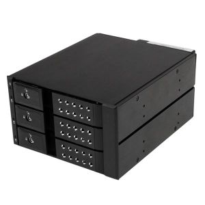 StarTech.com Rack Móvil Backplane con 3 Bahías Hot Swap de 3,5" sin Bandeja SAS SATA - de Intercambio en Caliente