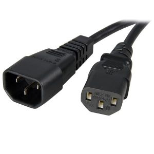 StarTech.com Extensor Alargador de 1m para Cable de Alimentación de Ordenador - C14 a C13