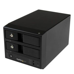 StarTech.com Caja USB 3.0 con UASP y eSATA de Discos Duros con 2 Bahías SATA III Hot-Swap de 3,5 Pulgadas sin Bandeja