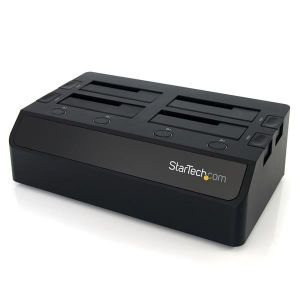 StarTech.com Base de Conexión USB 3.0 con 4 Bahías SATA 6Gbps de 2,5 y 3,5 Pulgadas - Docking Station para HDD SSD