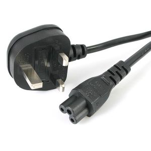 StarTech.com Cable de 1m de Alimentación para Ordenador Portátil - Cable Británico BS-1363 a C5 Hoja de Trébol