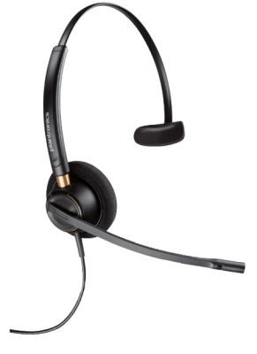 POLY EncorePro HW510 Auriculares Alámbrico Diadema Oficina/Centro de llamadas Negro