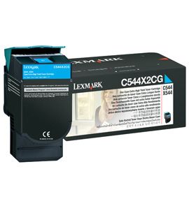 Lexmark C544X2CG cartucho de tóner 1 pieza(s) Original Cian