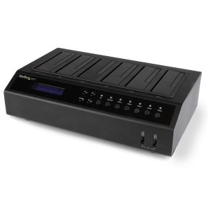 StarTech.com Base Dock USB 3.0 y eSATA Duplicador de Discos Duros con 6 Bahías SATA - Clonador y Borrador de Discos Duros 1:5