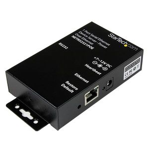 StarTech.com Servidor de Dispositivos Serie de 1 Puerto RS232 con Power over Ethernet PoE - Conversor Serial a Red IP