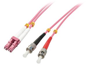 Lindy 46353 Cable de fibra óptica e InfiniBand 5 m LC ST Rosa