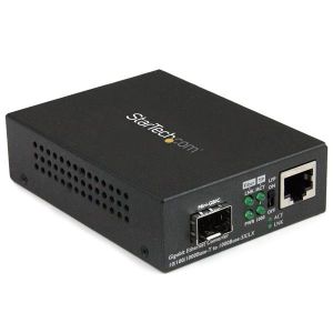 StarTech.com Conversor de Medios Ethernet Gigabit a Fibra con SFP abierto